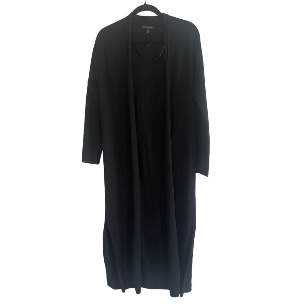 Banana Republic Black Cotton Long Cardigan Duster Minimalist Staple